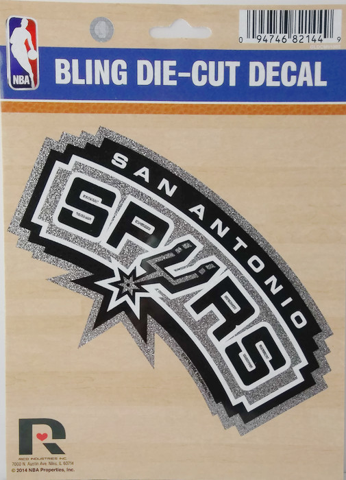 NBA San Antonio Spurs Bling Die-Cut Window DECAL