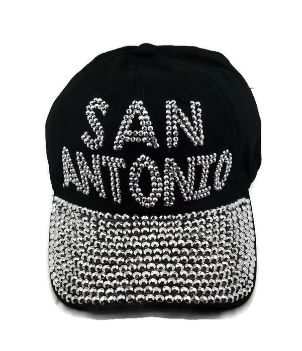 Rhinestone HAT - San Antonio - BK