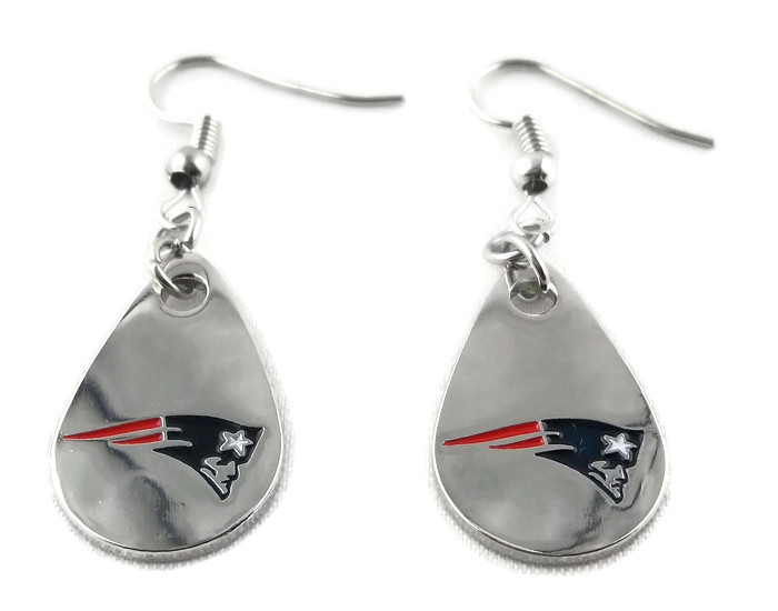 NFL NEW England Patriots Earrings - Tear Drop