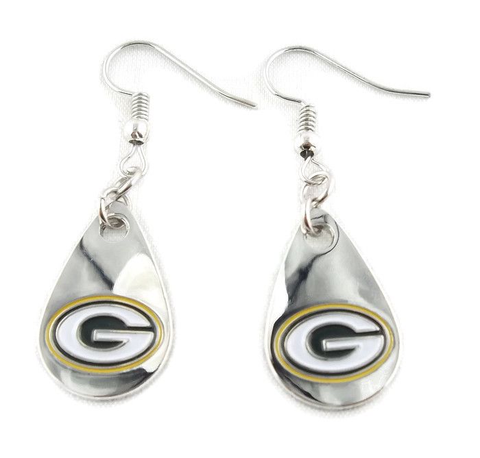 NFL Green Bay Packers EARRINGS - Tear Drop