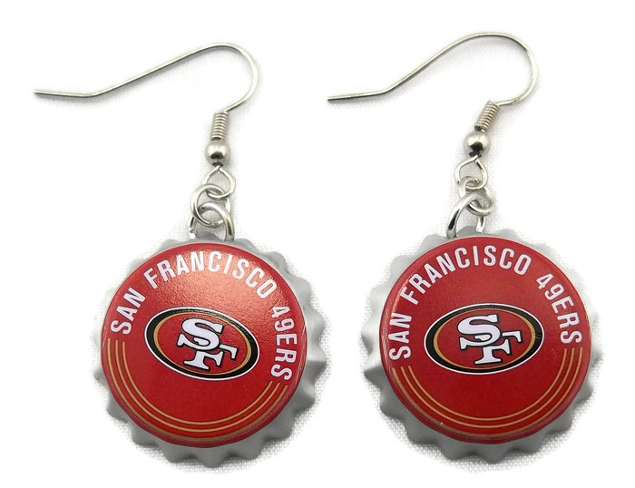 NFL San Francisco 49ers EARRINGS - Bottle Cap