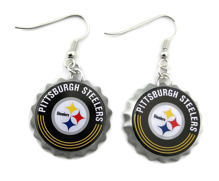 NFL Pittsburgh Steelers EARRINGS - Bottle Cap