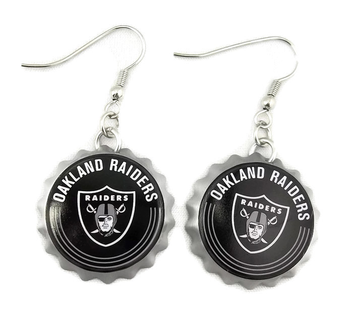 NFL Oakland Raiders EARRINGS - Bottle Cap