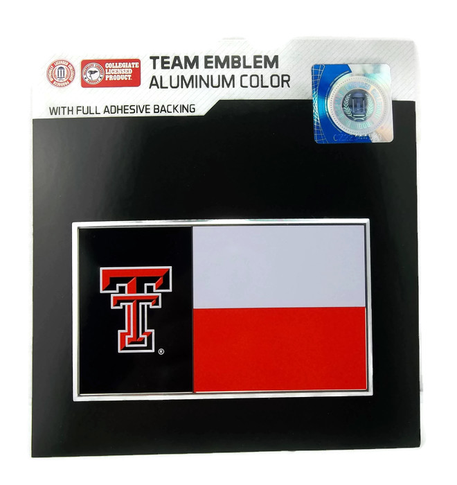 NCAA Texas Tech - State FLAG Auto Emblem