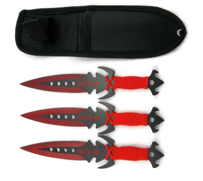 KNIFE T004298RD 3pc Throw - Red