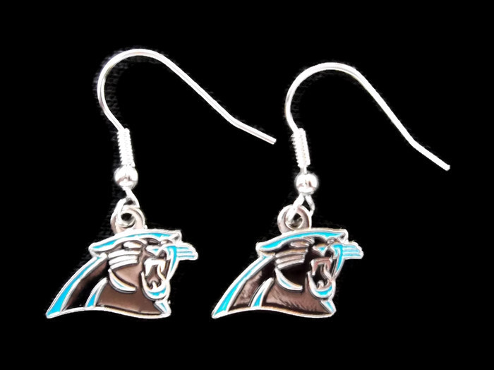 NFL Carolina Panthers Earrings Logo