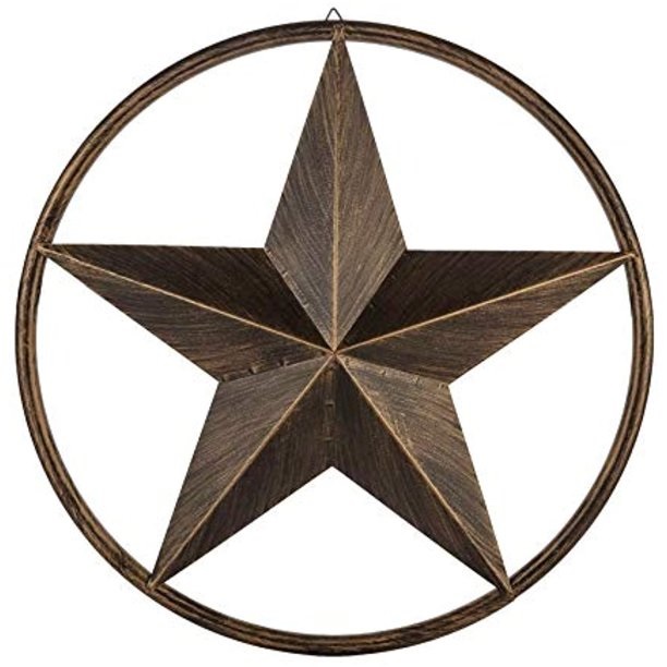 Texas Decor - Metal Star With RING A12005
