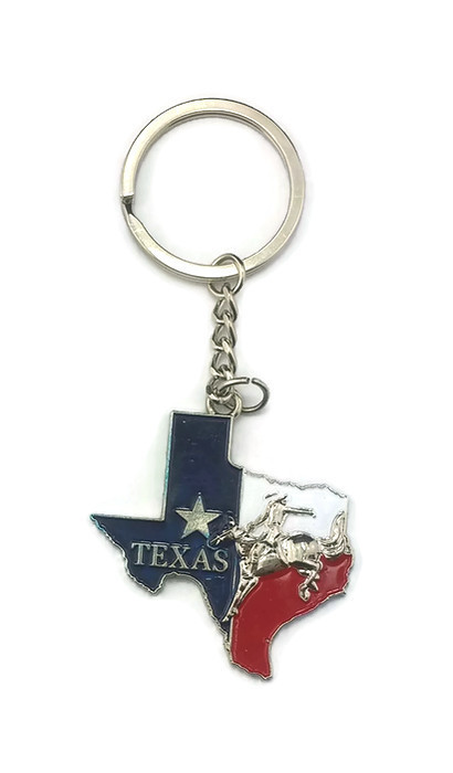 KEYCHAIN (KC) 66440 Texas Rodeo Map - SOLD BY THE DOZEN ONLY