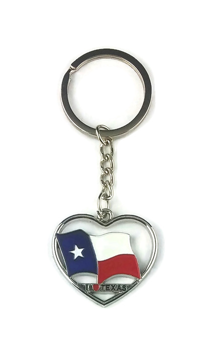 Keychain (KC) 66405 I Love Texas FLAG - SOLD BY THE DOZEN ONLY