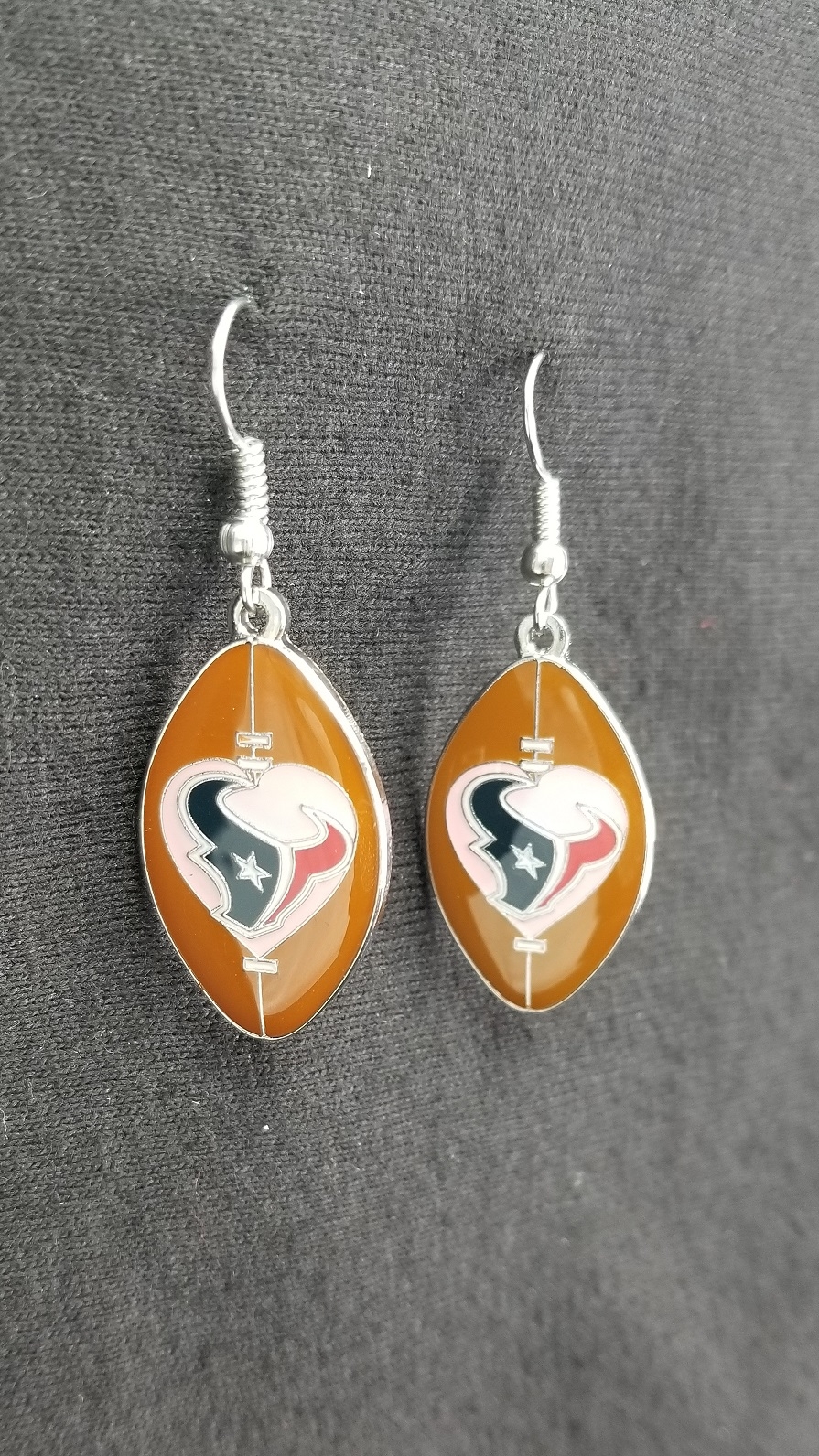 NFL Houston Texans Earring Heart FOOTBALL