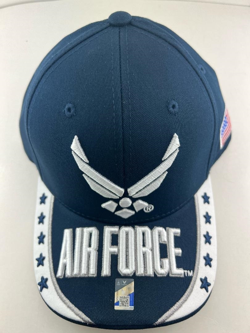 AIR FORCE HAT WHITE WINGS BLUE WITH STARS 