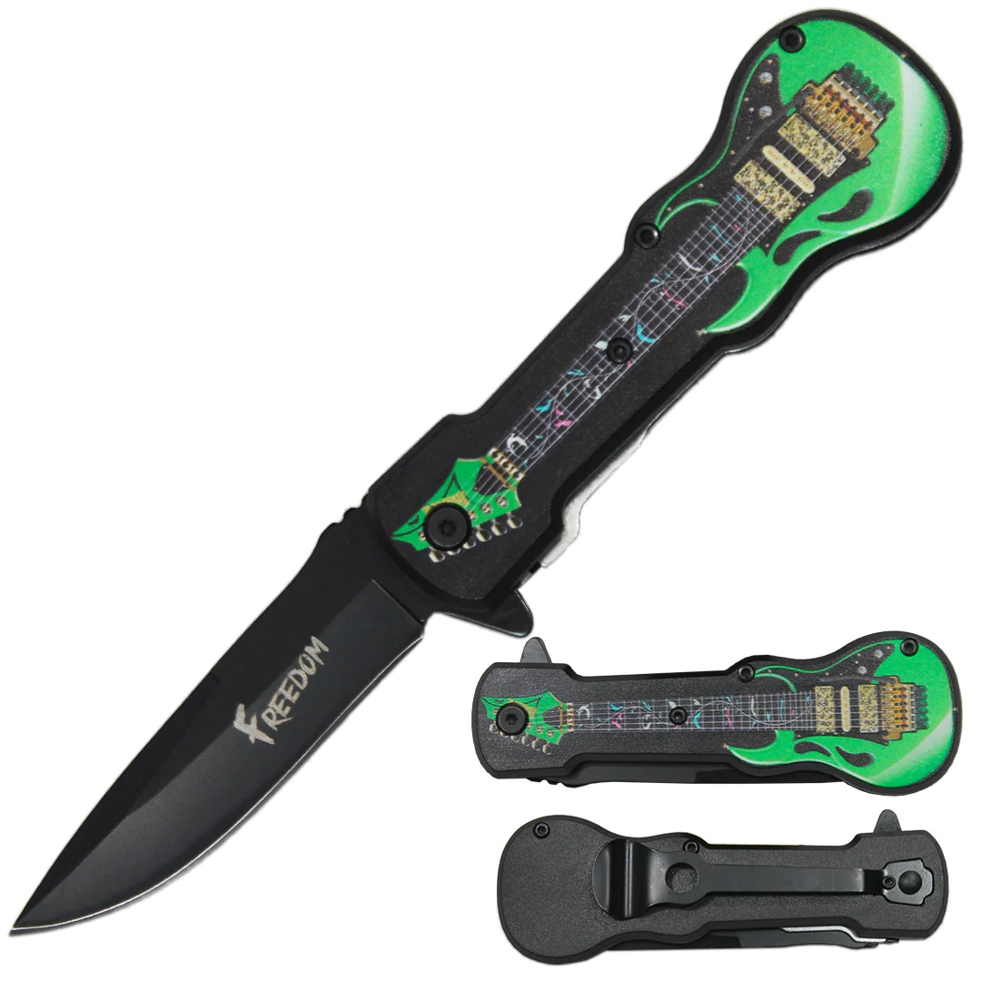 KNIFE - GT6421-B GREEN GUITAR 