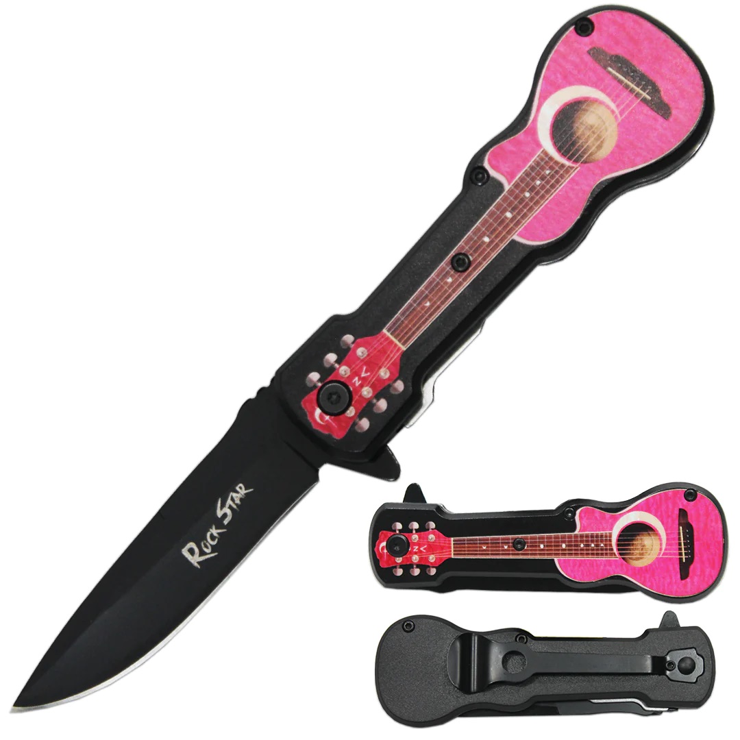 KNIFE - GT6421-F PINK GUITAR 