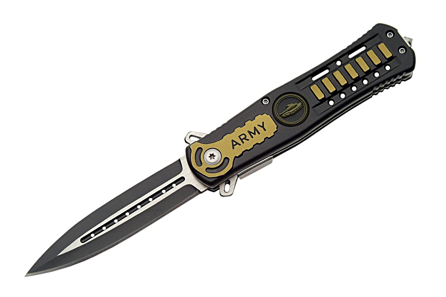 KNIFE 300288-AR Green and Black Army