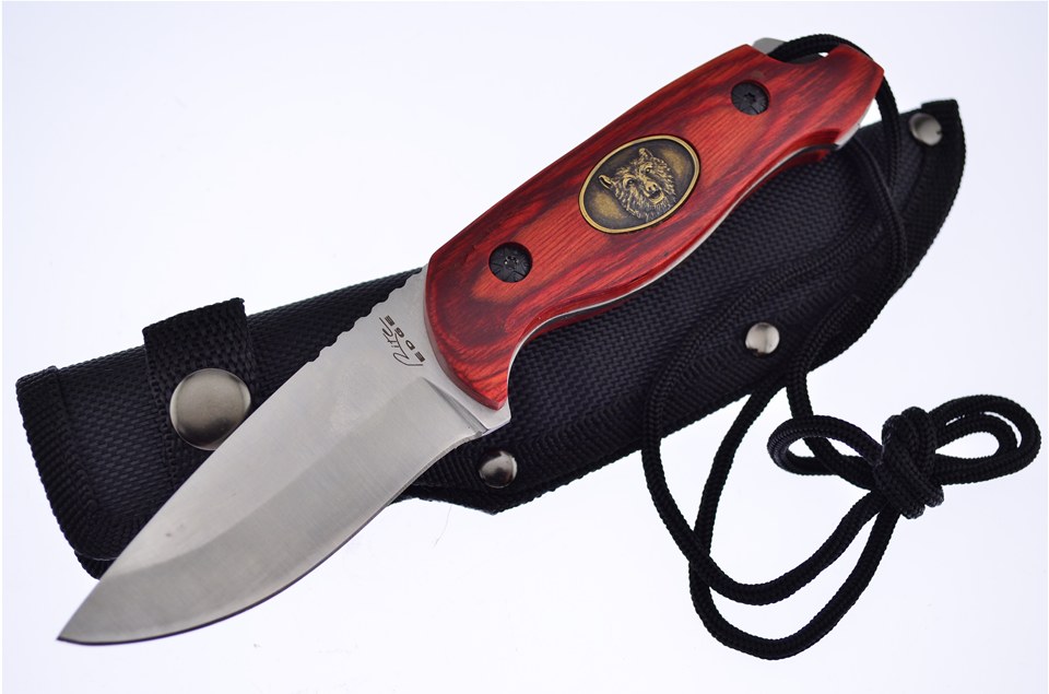 KNIFE - 211388-BE  HUNTER 7.5 INCH WITH BEAR MEDALLION