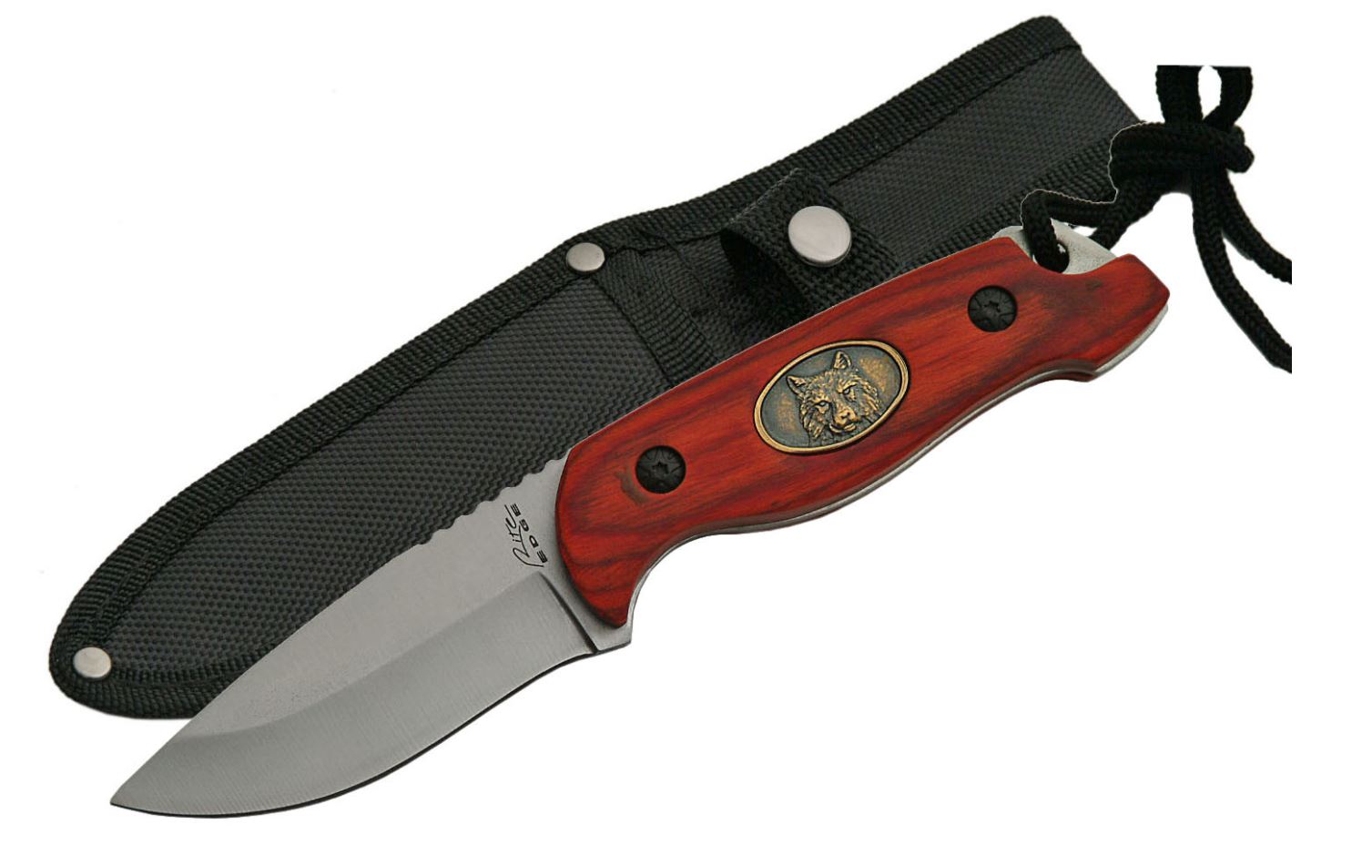 KNIFE - 211388-WF HUNTER WITH WOLF MEDALLION
