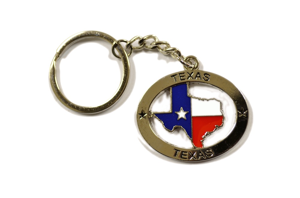 KC (KEYCHAIN) - 66446 Texas Map Oval SOLD BY DOZEN