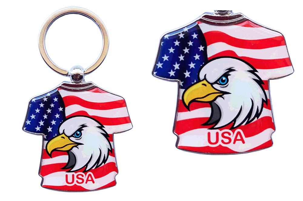 KC (Keychain) 69535 USA FLAG/Eagle SOLD BY THE DOZEN