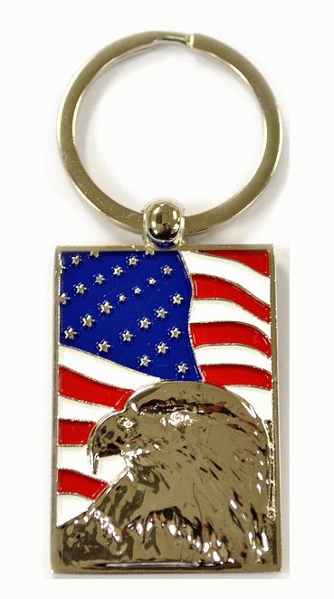 KC (Keychain) 69537 USA FLAG/Eagle SOLD BY THE DOZEN