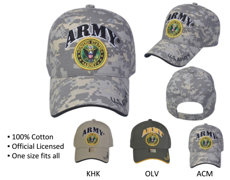 United States Army HAT with Army Seal A04ARM03-ACM