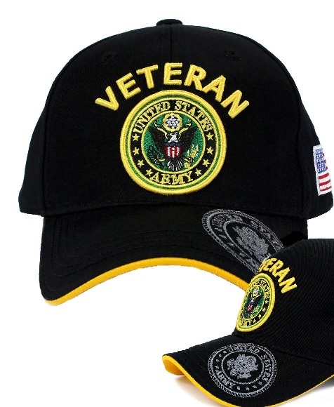United States  Army HAT Veteran U.S. Army Seal A04ARV02-BK/GD