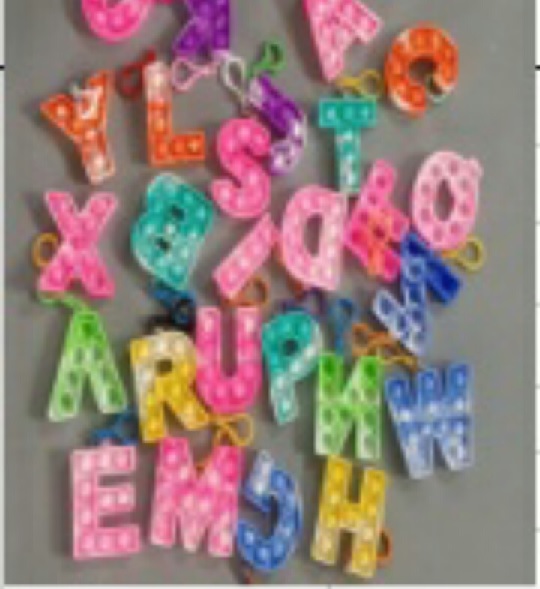 Air Popper Alphabet KEYCHAIN (26 Letters)