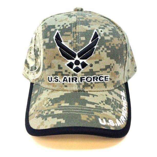 United States Air Force Wings HAT Seal on Side - AF2 Digital Camo with Black