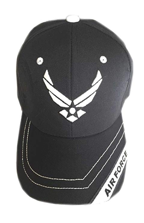 United States Air Force HAT Black W/White Wings AF6 