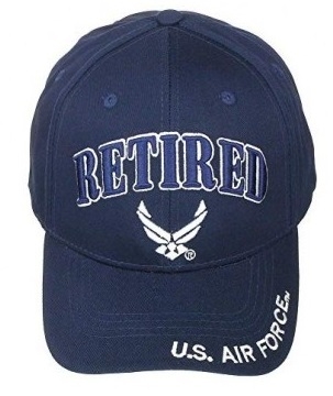 United States Air Force RETIRED HAT Wings Logo-NV A04AIR01YS-NAV