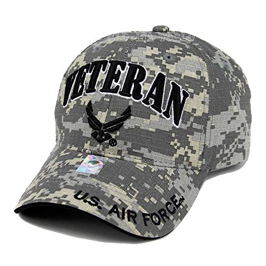 United States Air Force VETERAN HAT with Wings Logo - A04AIV01 Grey Digital Camo