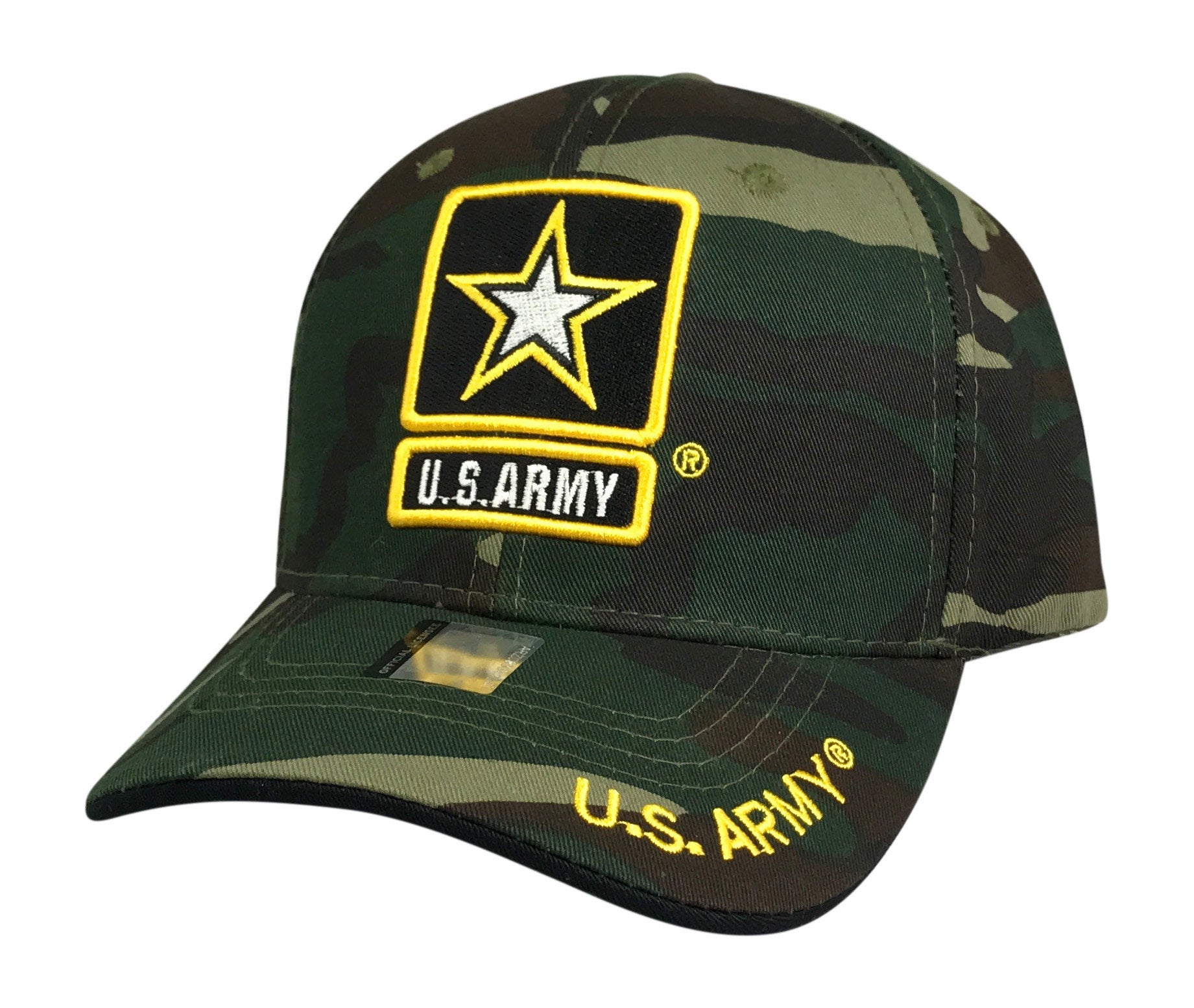 United States Army HAT With Star Logo - Camouflage A03ARM01 CAM/BK
