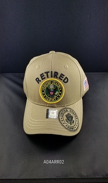 United States Army RETIRED HAT with Seal- Khaki