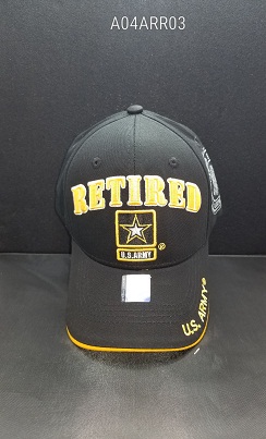 United States  Army HAT RETIRED Star-A04ARR03YS-BK/GD