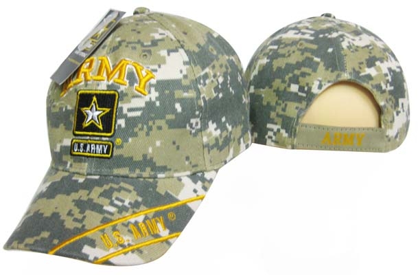 ''United States Army Hat ''''ARMY'''' Star Logo Digi w/GOLD Text ''