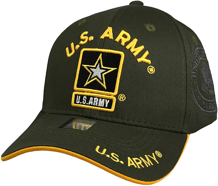United States Army HAT with Star Logo - Olive A04ARM01 OLV/GD