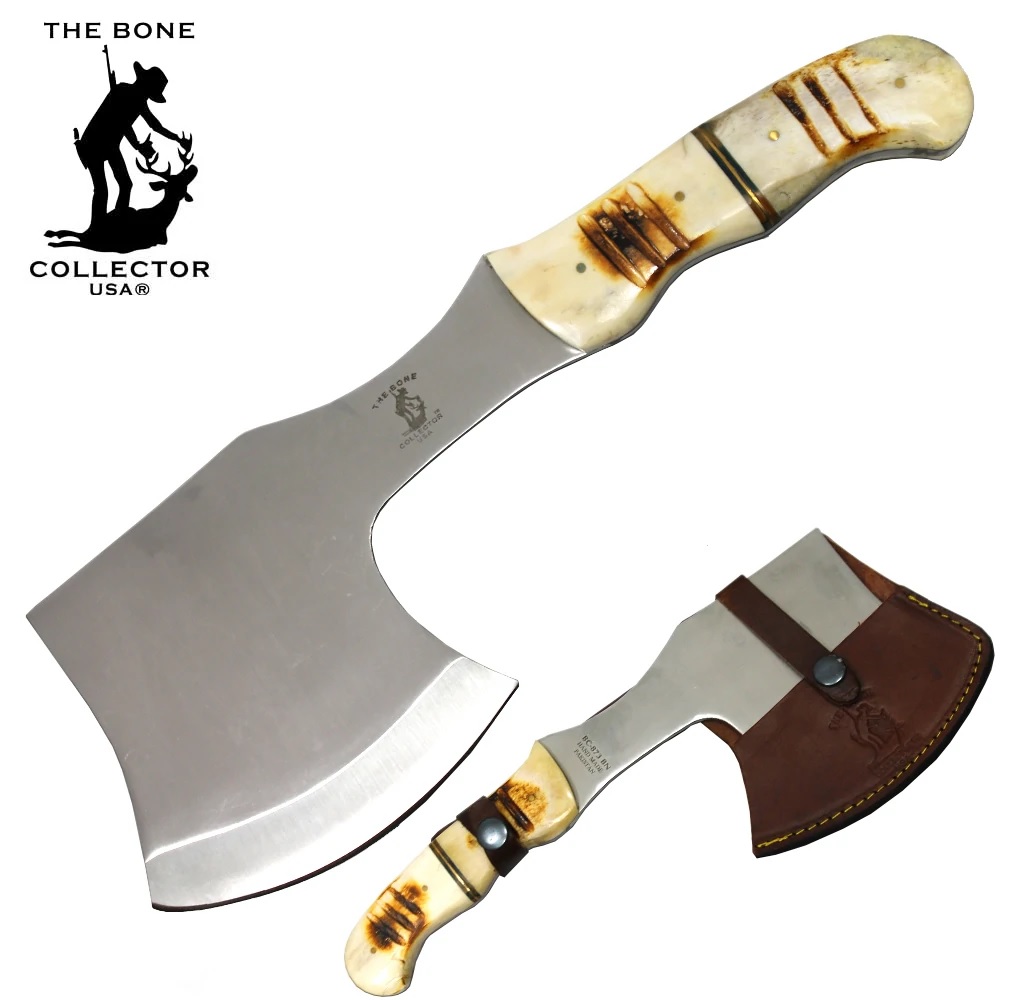 KNIFE - BC873-BN Bone Handle Axe