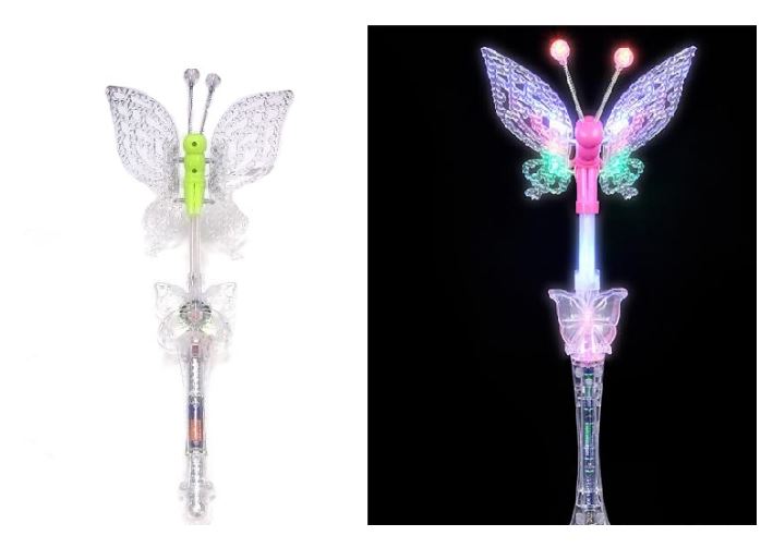 ''Butterfly Wand, 17 inch with light and MUSIC''