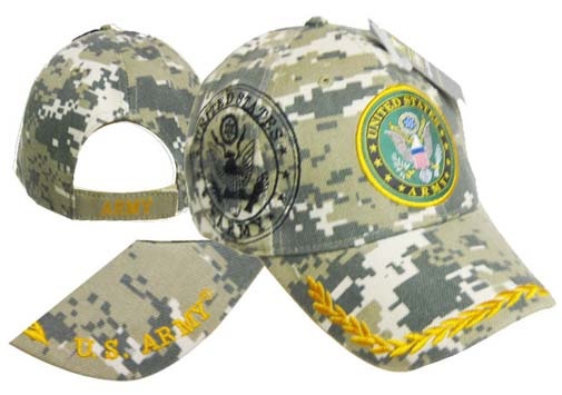 United States Army HAT  Seal w/Leaf Bill-Digi 