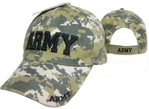 United States Army HAT - Black ARMY Text-Digital CAP601DC
