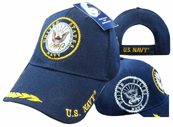 United Stated Navy HAT Seal w/Leaf Bill CAP602B