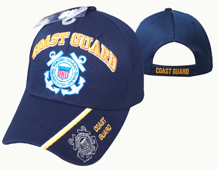 United States Coast Guard HAT w/Shadow Logo Bill-Navy CAP605M