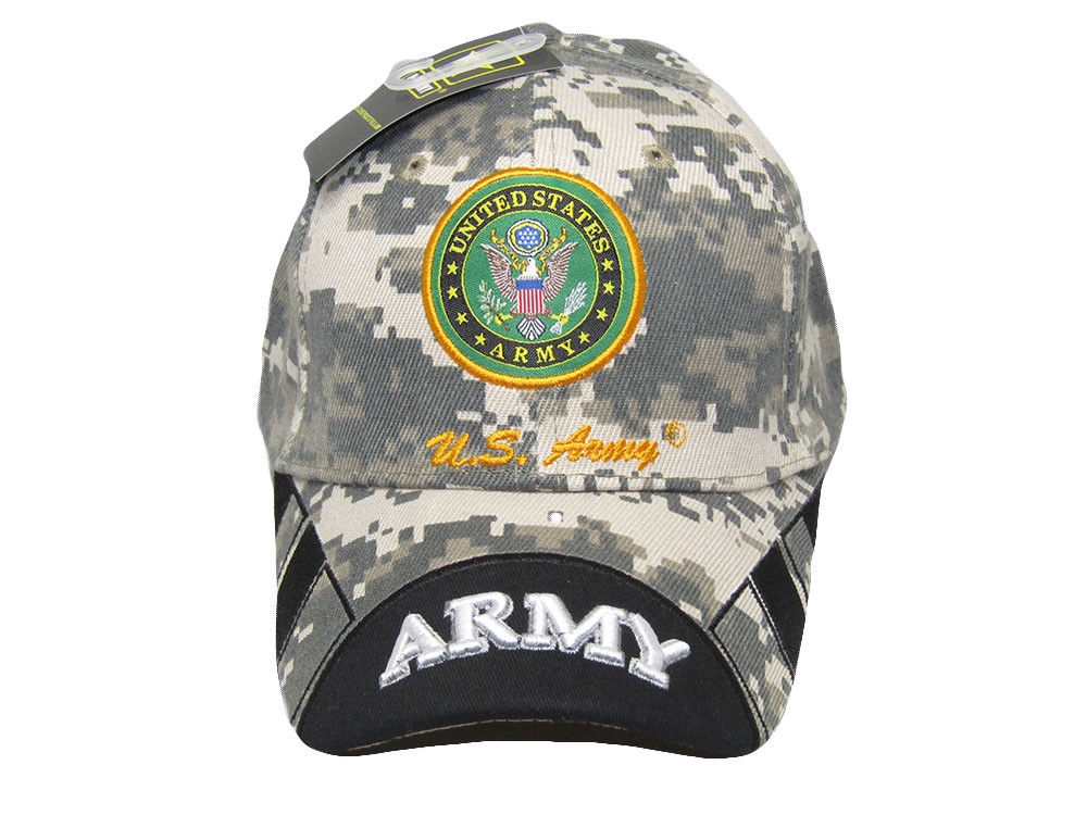United States Army HAT Seal Digital /Two-Tone Black Bill CAP601EC