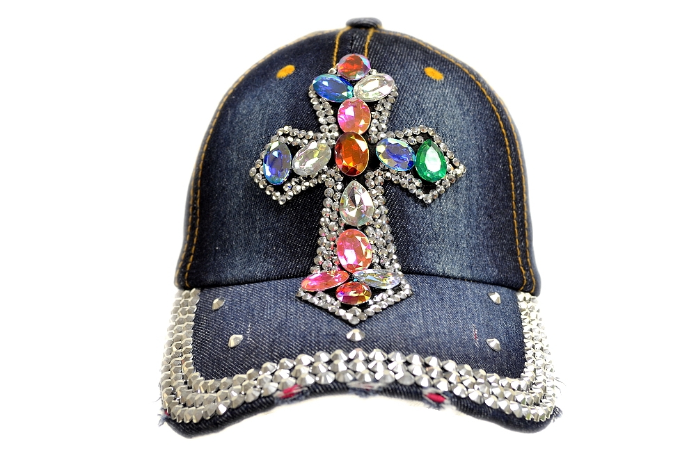 Rhinestone HAT - Big Cross - Color 18395