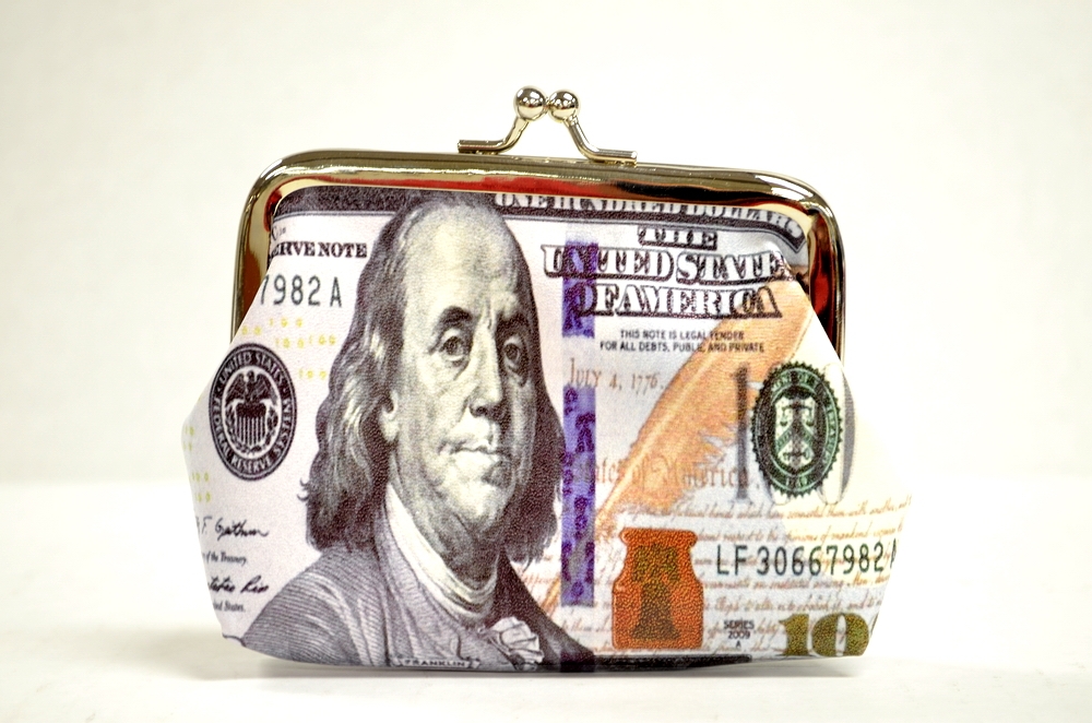 Coin PURSE - 79715 $100 Bill Metal Clasp SOLD BY THE DOZEN