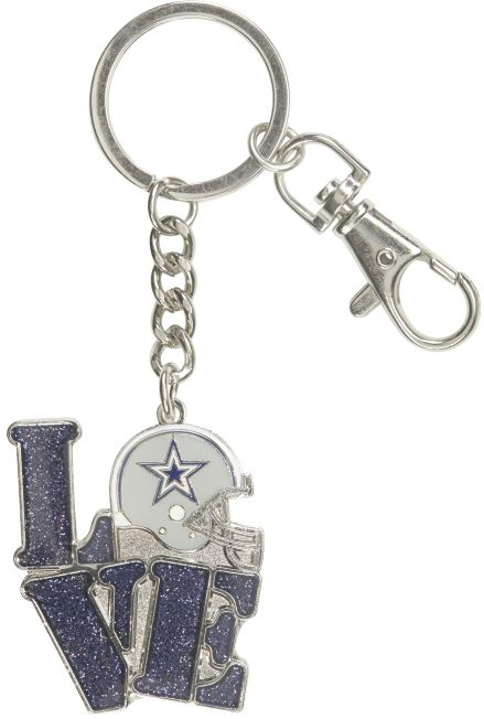 NFL Dallas Cowboys Keychain LOVE with HELMET
