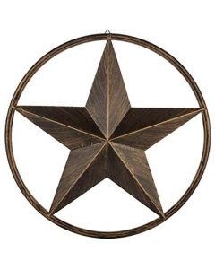 Texas Decor - Metal Star With Ring A12005