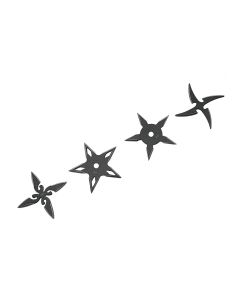 Knife 210994 Throwing Stars-BLK
