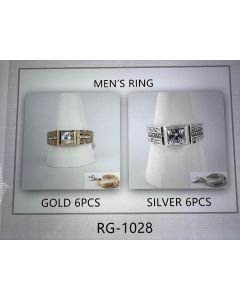MEN RING RG-1028, GOLD/SILVER COLOR, SOLD BY THE DZ