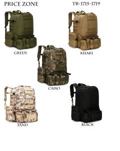 BACKPACK TR-1715, ASSORTED COLORS