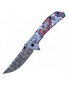KNIFE - PWT322B DAMASCUS DRAGON